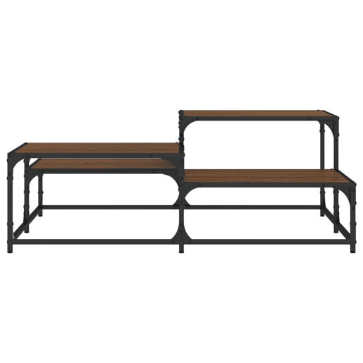 Mesa de Centro, Mesa baixa, 107x107x40cm derivados madeira carvalho castanho