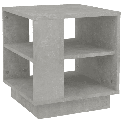 Mesa de Centro, Mesa baixa, 40x40x43 cm madeira processada cinza cimento
