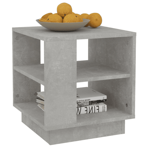 Mesa de Centro, Mesa baixa, 40x40x43 cm madeira processada cinza cimento