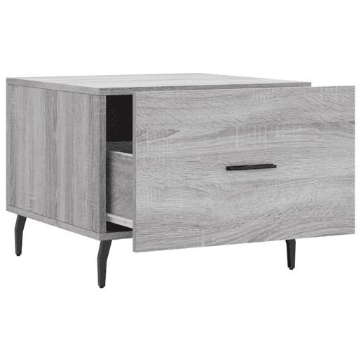 Mesa de Centro, Mesa baixa, 50x50x40 cm derivados madeira sonoma cinza