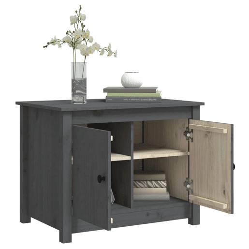 Mesa de Centro, Mesa baixa, 71x49x55 cm pinho maciço cinza