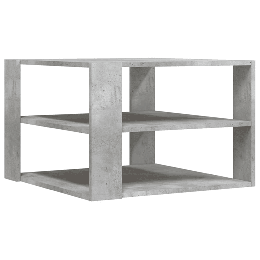 Mesa de Centro, Mesa baixa, 58x58x40 cm derivados madeira cinza-cimento