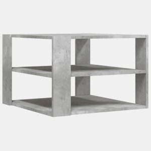 Mesa de Centro, Mesa baixa, 58x58x40 cm derivados madeira cinza-cimento