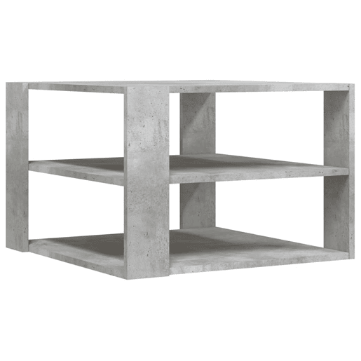 Mesa de Centro, Mesa baixa, 58x58x40 cm derivados madeira cinza-cimento