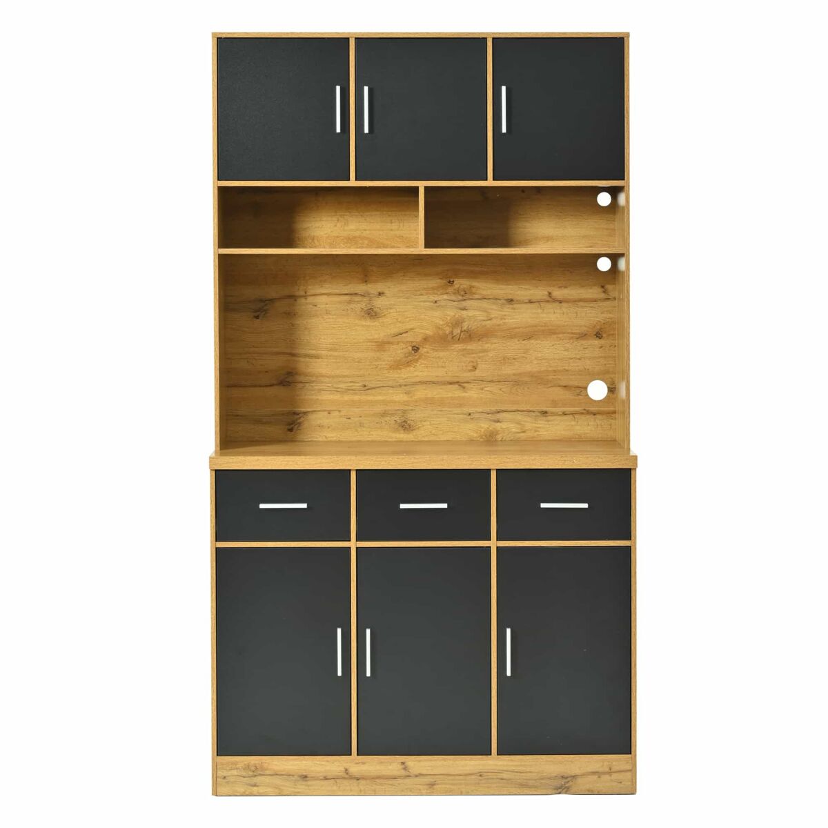 Armarios de Cocina 100 Negro/ Madera