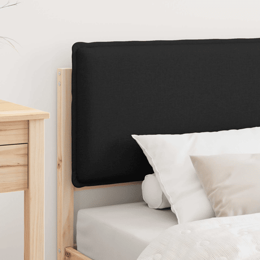 Estrutura de cama de solteiro para adultos com Cabeceira Estofada Preto 90 x 190 cm Estrutura de cama de solteiro para adultos com Cabeceira Estofada Preto 90 x 190 cm