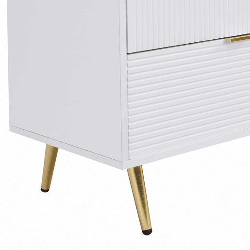 Aparador moderno - 2 portas e 3 gavetas - Branco