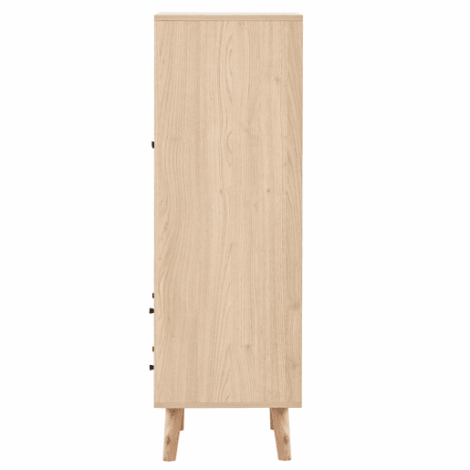 Aparador alto - com 2 portas e 2 gavetas - estilo rústico - Natural