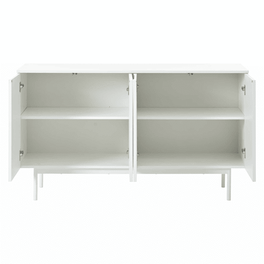 Aparador moderno com 4 portas - design minimalista em arco - Branco