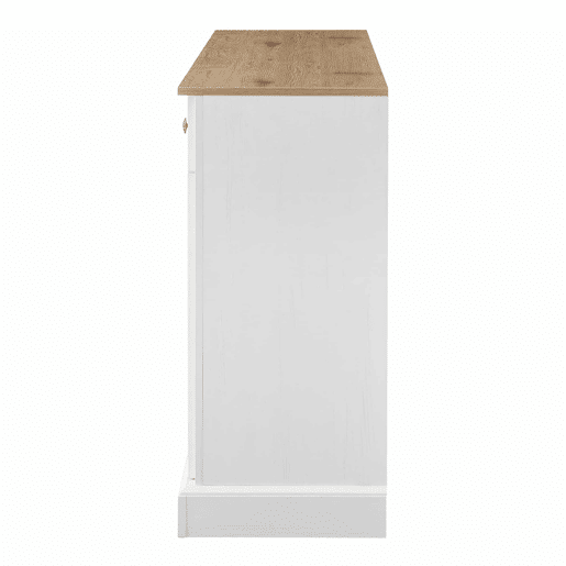 Aparador com 4 portas e 2 gavetas - madeira - altura 86 cm - tampo natural