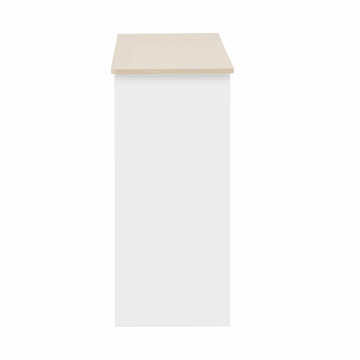 Aparador com 2 gavetas e portas de vidro - para sala de estar e sala de jantar - Branco
