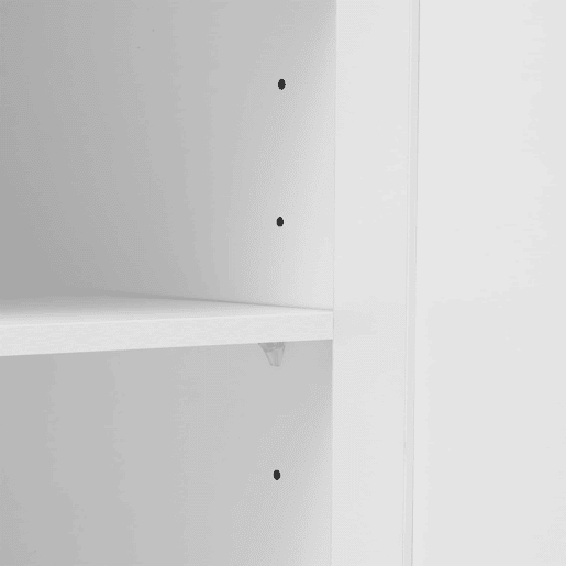 Aparador com 2 gavetas e portas de vidro - para sala de estar e sala de jantar - Branco