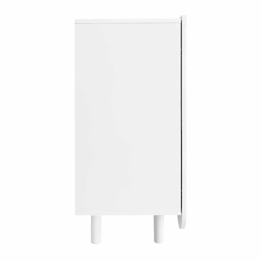Aparador moderno - 4 portas em U com prateleiras - Branco