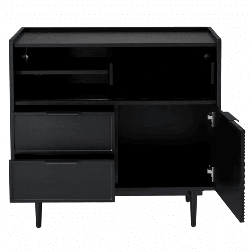Armário de banheiro 80 cm - Armário de banheiro com luz LED e porta de vidro - Preto Armário de banheiro 80 cm - Armário de banheiro com luz LED e porta de vidro - Preto