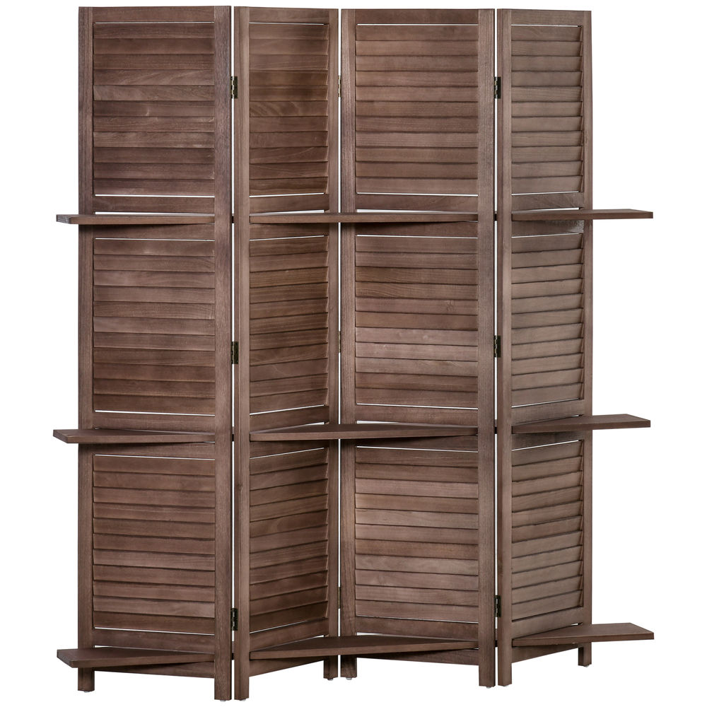 Biombo Separador Madera de Paulownia HOMCOM, hogar - decoración