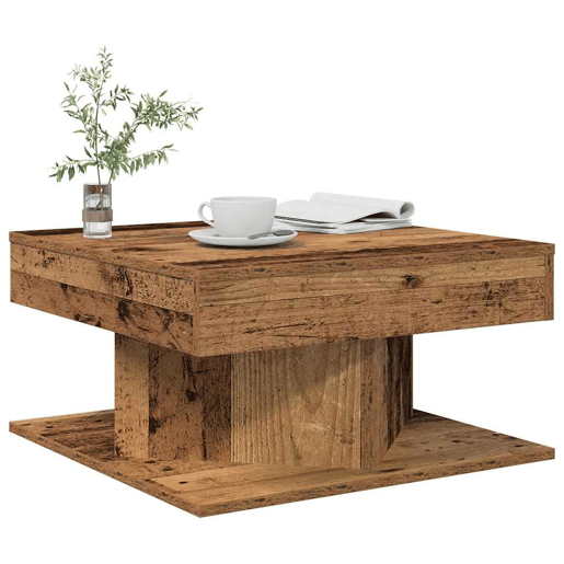 Mesa de Centro, Mesa baixa, 55x55x30 cm derivados de madeira madeira velha