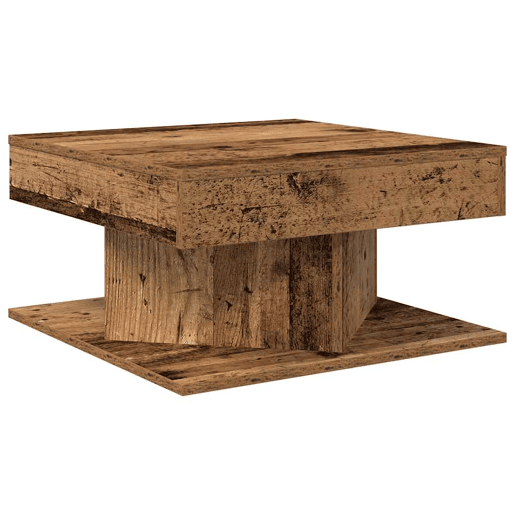 Mesa de Centro, Mesa baixa, 55x55x30 cm derivados de madeira madeira velha