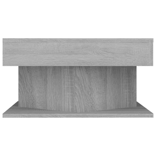 Mesa de Centro, Mesa baixa, 57x57x30 cm derivados de madeira cinzento sonoma