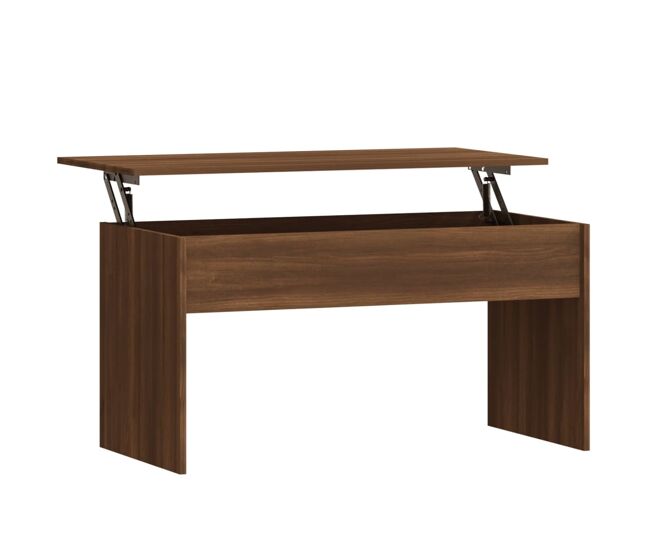 Mesa de café - mesa de centro madera ingeniería marrón roble 102x50,5x52,5 cm