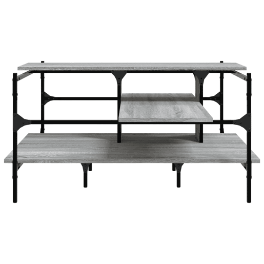 Mesa de Centro, Mesa baixa, 100x100x48,5cm derivados de madeira cinza sonoma