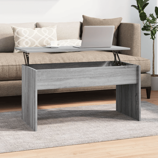 Mesa de Centro, Mesa baixa, 102x50,5x52,5cm madeira processada sonoma cinza