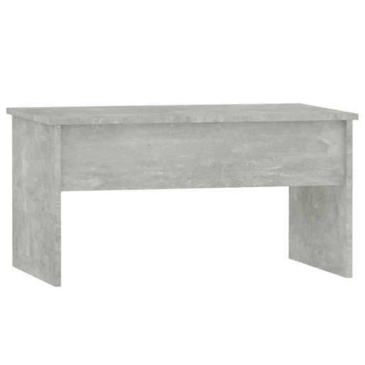 Mesa de Centro, Mesa baixa, 80x50,5x41,5cm madeira processada cinza cimento