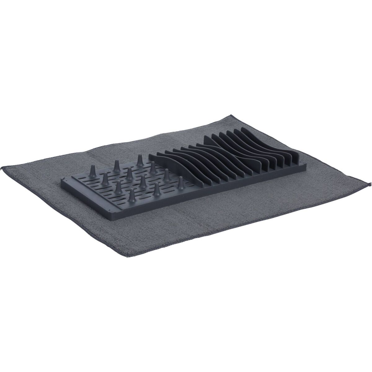 WELL HOME - Escurreplatos con alfombrilla de secado de microfibra