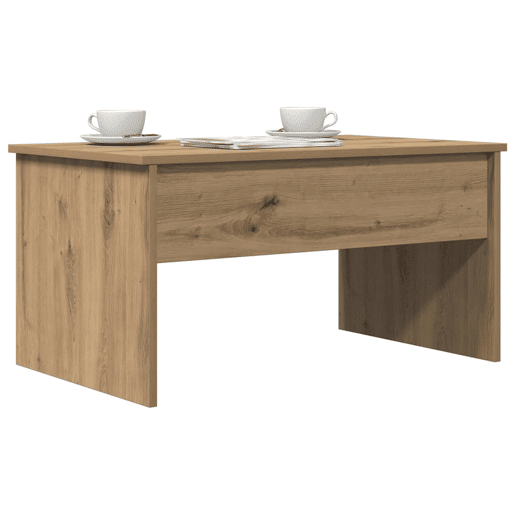 Mesa de Centro, Mesa baixa, 80x50,5x41,5cm deriv. madeira carvalho artisiano