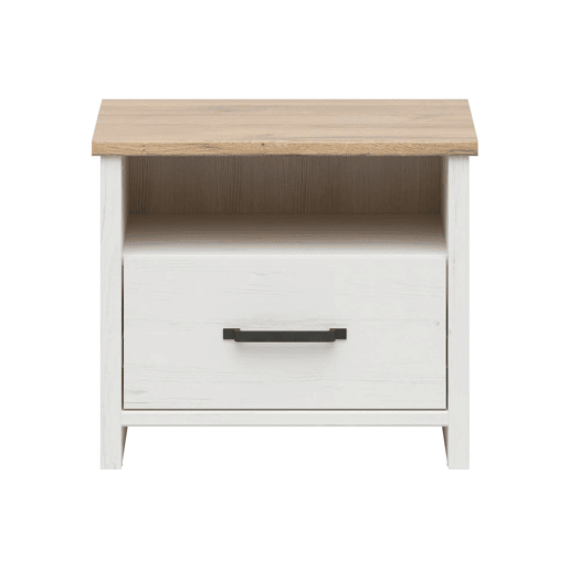 Mesa de cabeceira Aksel 1 gaveta 1 nicho Branco
