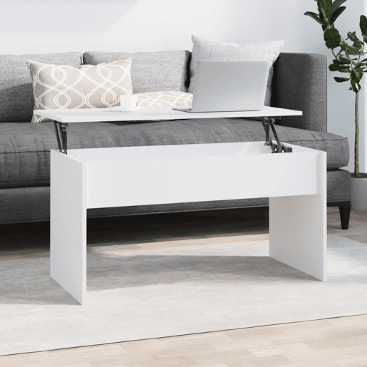 Mesa de Centro, Mesa baixa, 102x50,5x52,5 cm madeira processada branco