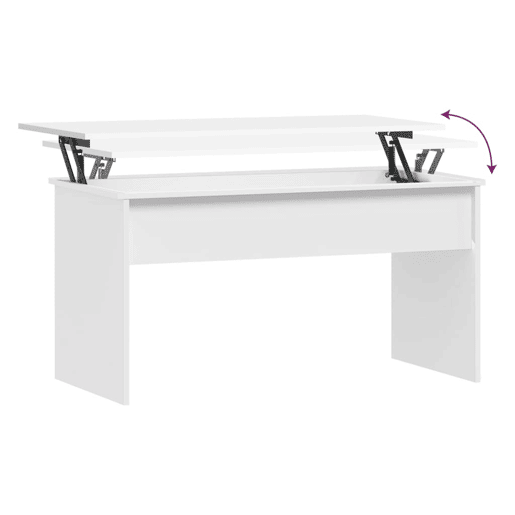 Mesa de Centro, Mesa baixa, 102x50,5x52,5 cm madeira processada branco
