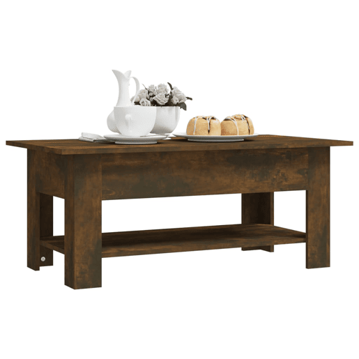 Mesa de Centro, Mesa baixa, 102x55x42 cm madeira processada carvalho fumado