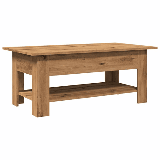 Mesa de Centro, Mesa baixa, 102x55x42cm derivados de madeira carvalho artisiano