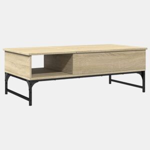 Mesa de Centro, Mesa baixa, 100x50x35cm deriv. madeirametal carvalho sonoma