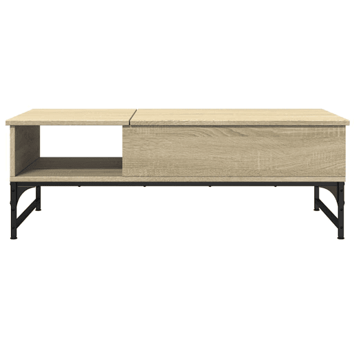 Mesa de Centro, Mesa baixa, 100x50x35cm deriv. madeirametal carvalho sonoma