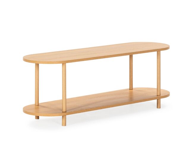 Mueble tv montana 2 estantes efecto roble
