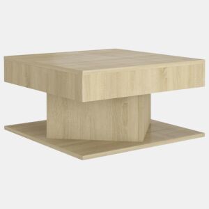 Mesa de Centro, Mesa baixa, 57x57x30 cm derivados de madeira carvalho sonoma