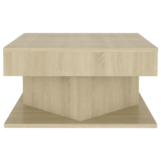 Mesa de Centro, Mesa baixa, 57x57x30 cm derivados de madeira carvalho sonoma