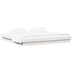 Estrutura De Cama De Casal Simple King Size - Branco 200 x 200 cm
