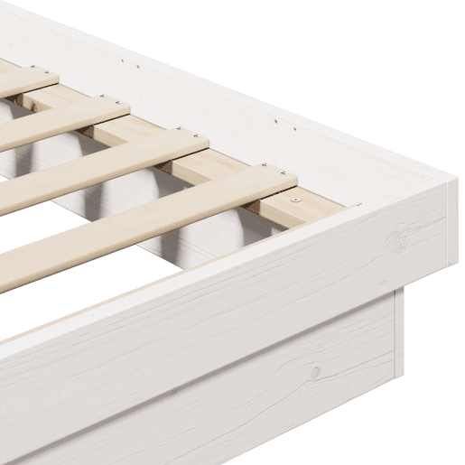 Estrutura De Cama De Casal Simple King Size - Branco 200 x 200 cm
