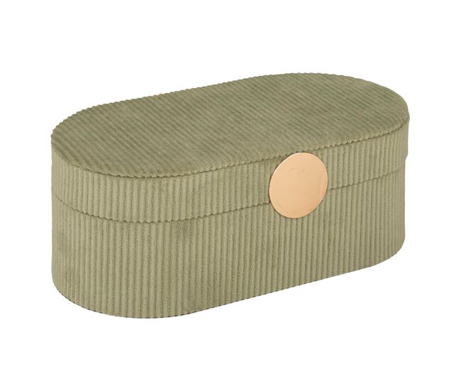 Well home joyero 'enya' de terciopelo de diseño elegante y suave al tacto 25,5cm