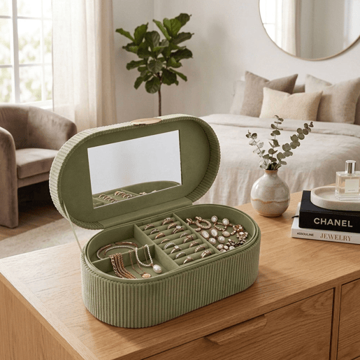 Caixa de joias de veludo 'Enya' da Well Home