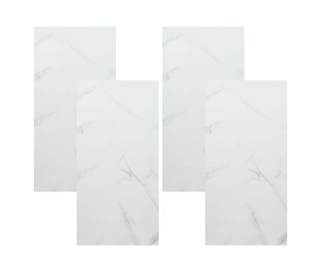 Well home set de 4 paneles decorativos 90x45m de pvc efecto mármol