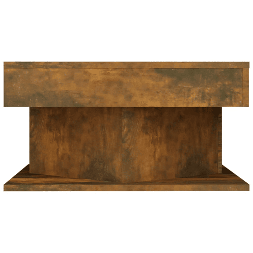 Mesa de Centro, Mesa baixa, 57x57x30 cm derivados de madeira carvalho fumado