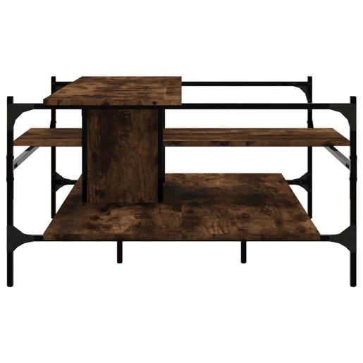 Mesa de Centro, Mesa baixa, 100x100x48,5cm derivados madeira carvalho fumado