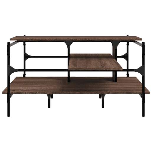 Mesa de Centro, Mesa baixa, 100x100x48,5 cm derivados madeira carvalho castanho