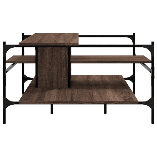 Mesa de Centro, Mesa baixa, 100x100x48,5 cm derivados madeira carvalho castanho
