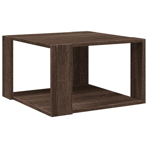 Mesa de Centro, Mesa baixa, 51,5x51,5x30 cm deriv. madeira carvalho castanho