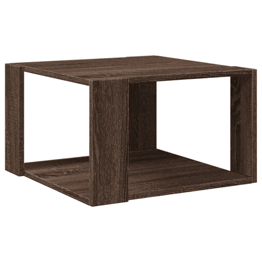 Mesa de Centro, Mesa baixa, 51,5x51,5x30 cm deriv. madeira carvalho castanho