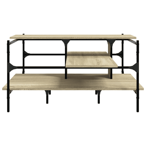 Mesa de Centro, Mesa baixa, 100x100x48,5cm derivados madeira de carvalho sonoma